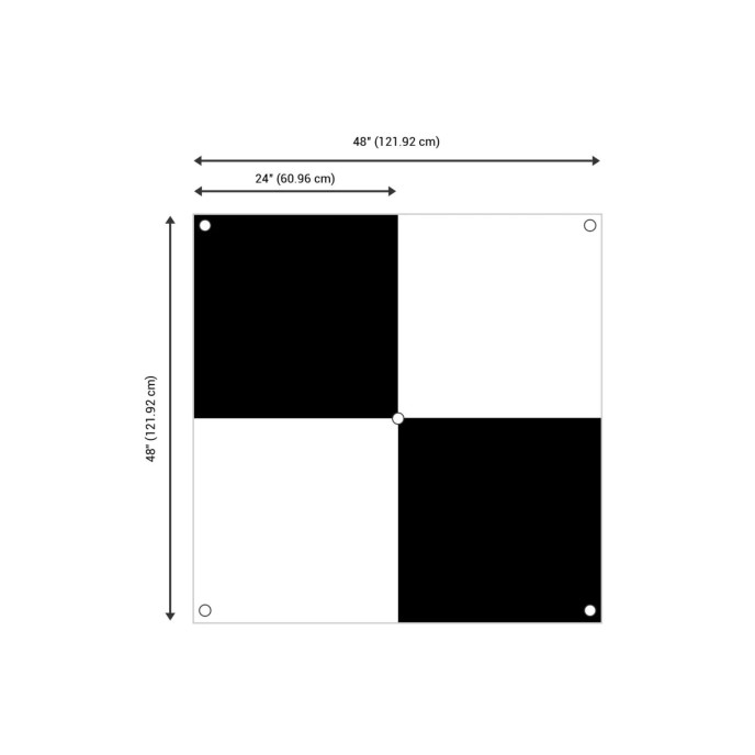 GCP Aerial Targets (Pack of 5 units) Model E (120x120 cm)