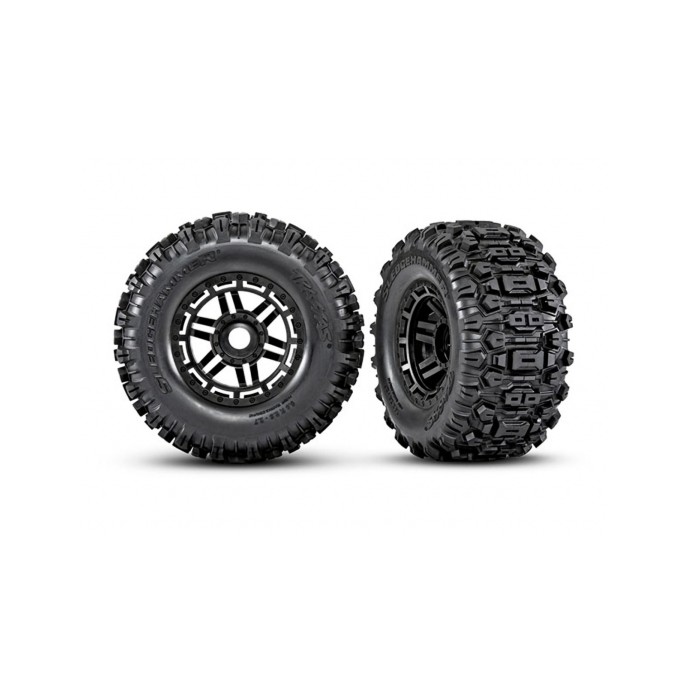 Traxxas Maxx Sledgehammer Tires & Wheels, Dual Profile, 17mm (2)