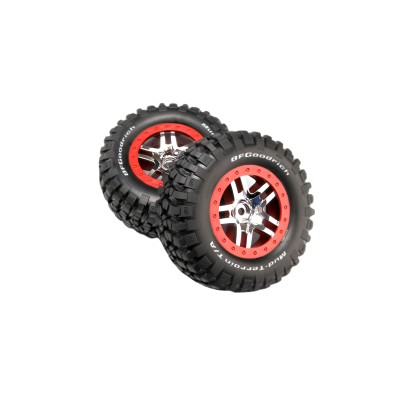 Traxxas BFGoodrich KM2 Tires on SCT Wheels, Red