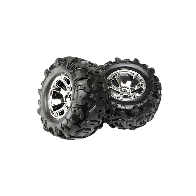 Traxxas Canyon AT Tire On Geode Chrome Wheel Summit