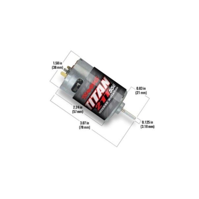 Traxxas Titan 550 Reverse Rotation Motor