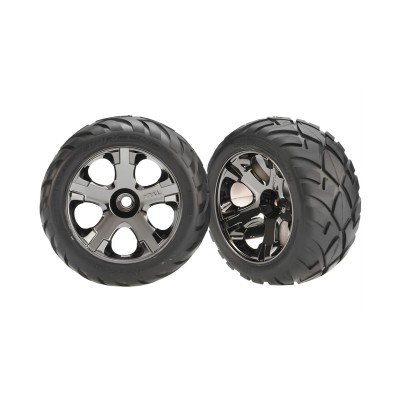 Traxxas Anaconda Tires com jantes All-Star Black Chrome